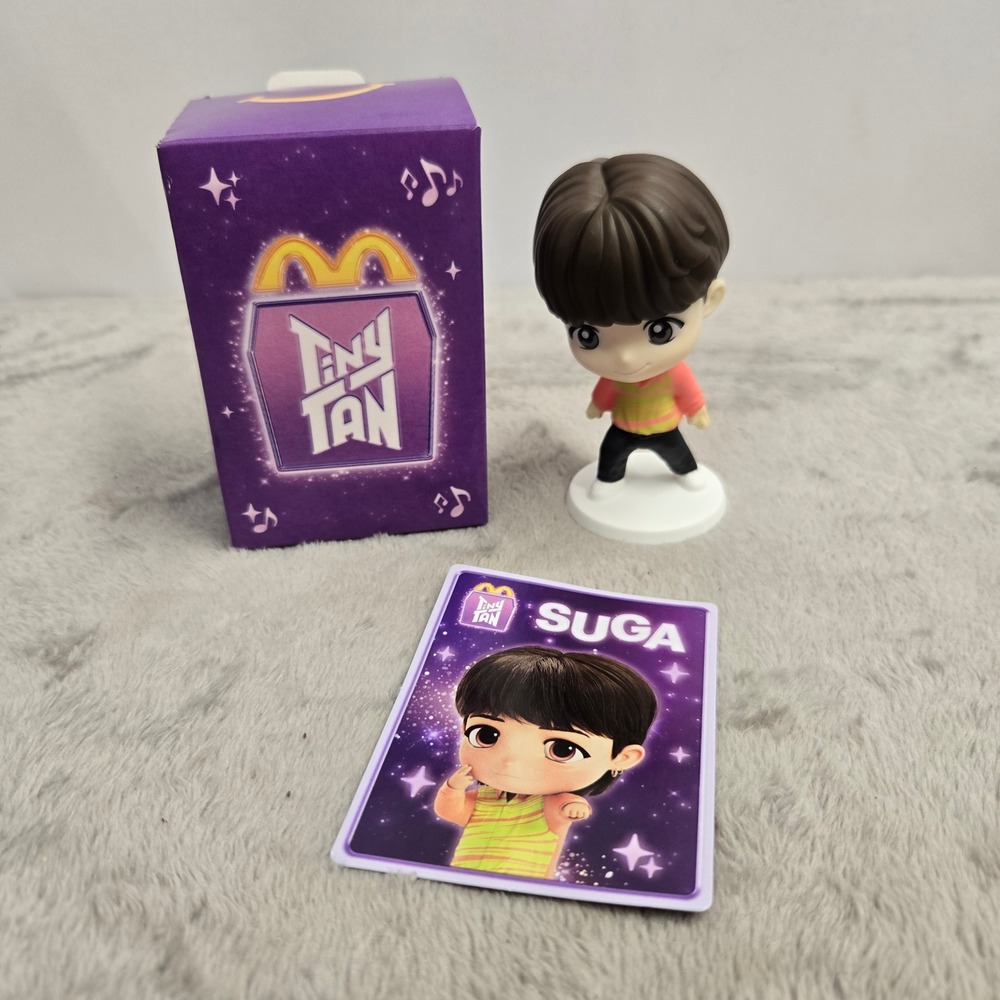 McDonalds TinyTAN BTS Suga Happy Meal Toy Figure with Card and Box 2025